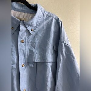 Vintage L.l. Bean hiking outdoor fishing vented button up long sleeve shirt